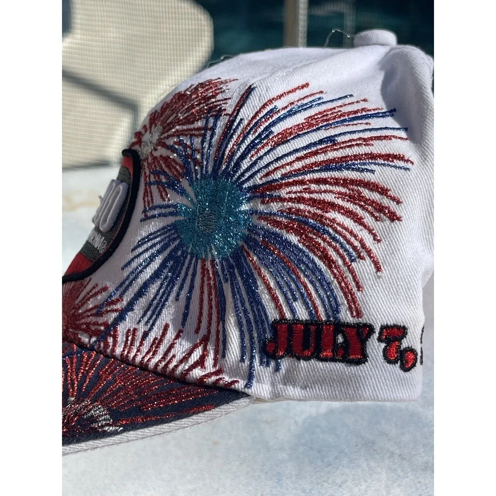 Nascar Daytona 400 Coke Zero 7-7-2012 Hat Cap Fireworks Patriotic Adjustable